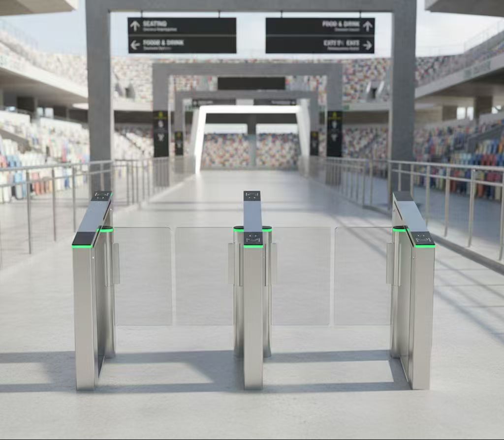 ประตูหมุนแบบสวิงที่ผสานรวมการจดจำใบหน้าและเส้นเลือดที่ฝ่ามือเพื่อการควบคุมการเข้าถึงที่เชื่อถือได้